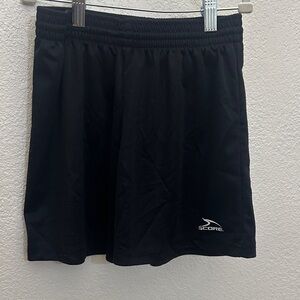 Score Black Soccer Athletic Shorts